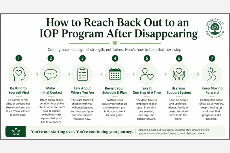 how to reach back out to an iop program after disappearing